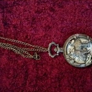 wolf pocket watch with chain